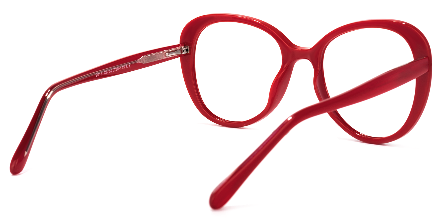 Elena Round Red Glasses | ZEELOOL Canada4