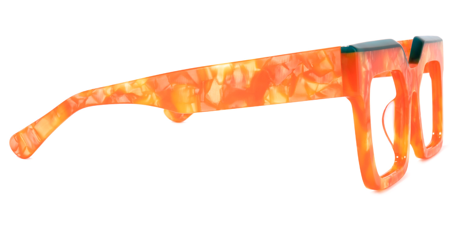 Rosado Rectangle Orange Glasses | ZEELOOL Canada3
