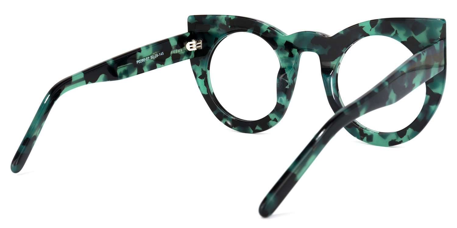 Ophelia Cateye Green-Floral Glasses | ZEELOOL Canada4