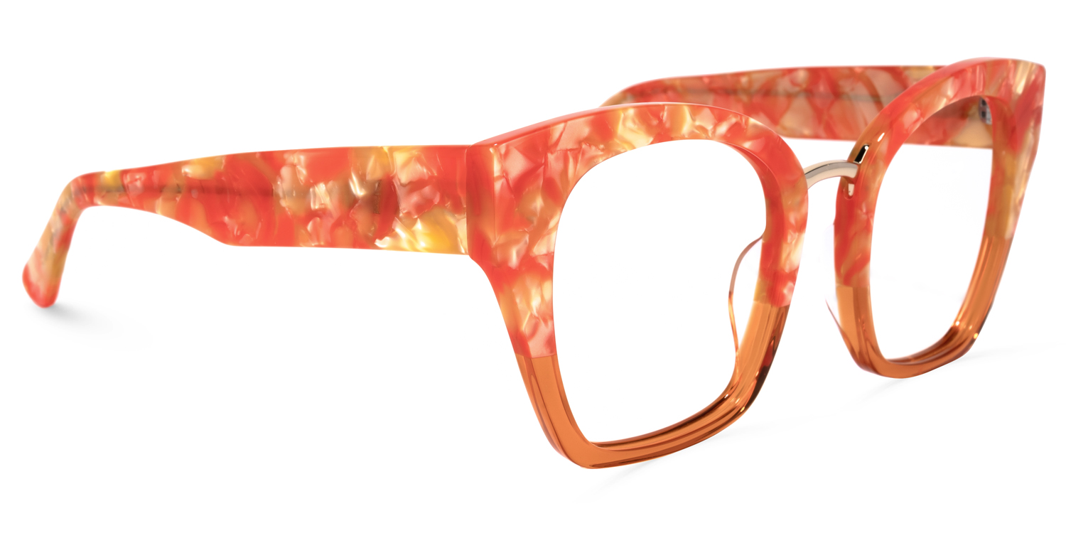 Denis Cat Eye Orange Glasses2