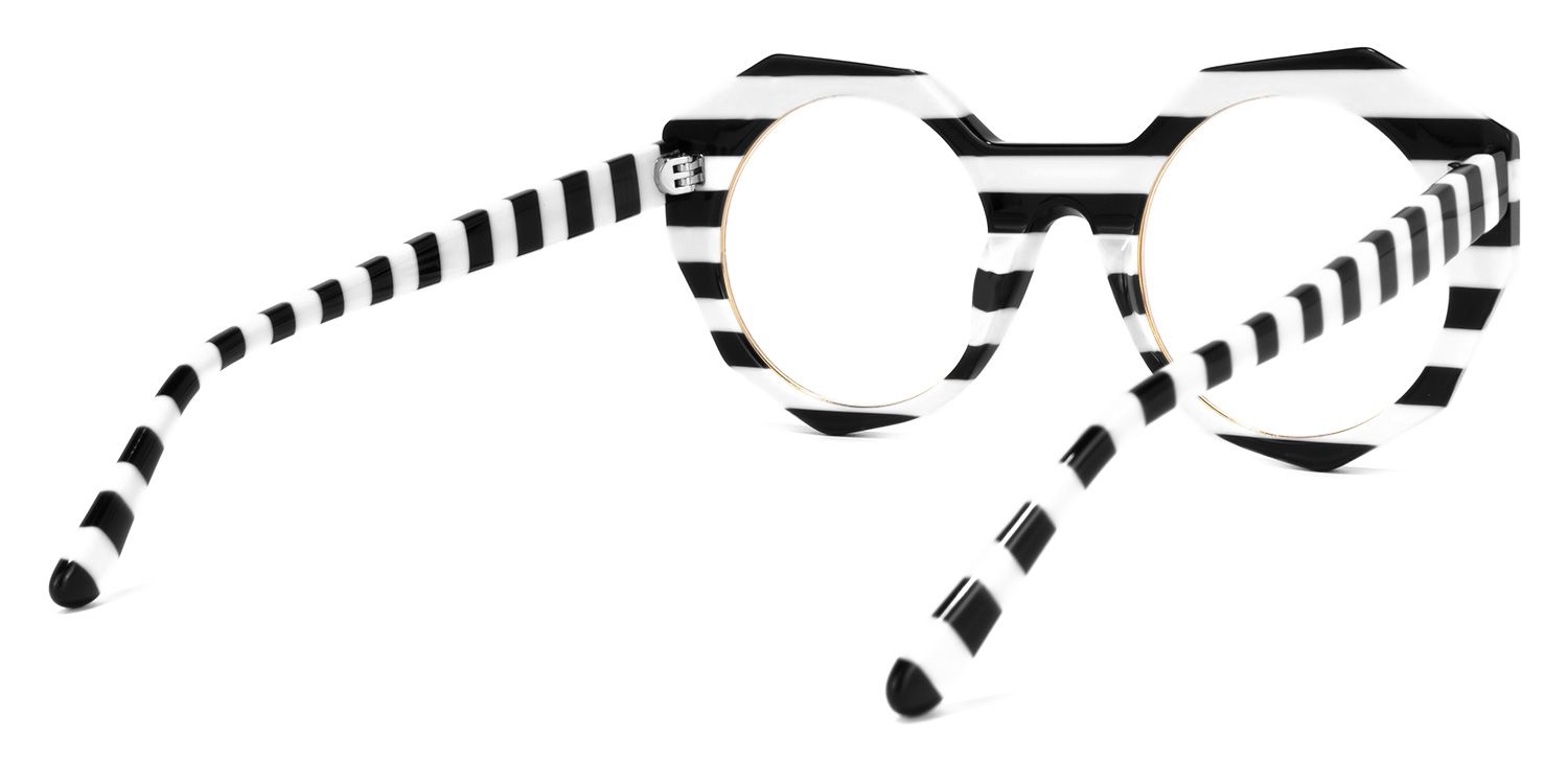 Bogar Geometric Black-White Glasses | ZEELOOL Canada4
