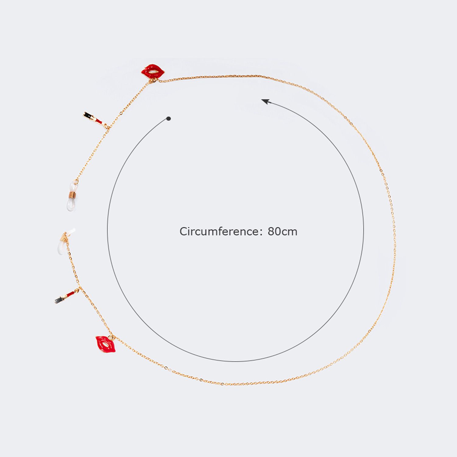 Stylish Red-Lips Lipstick Gold Chain | ZEELOOL Canada3