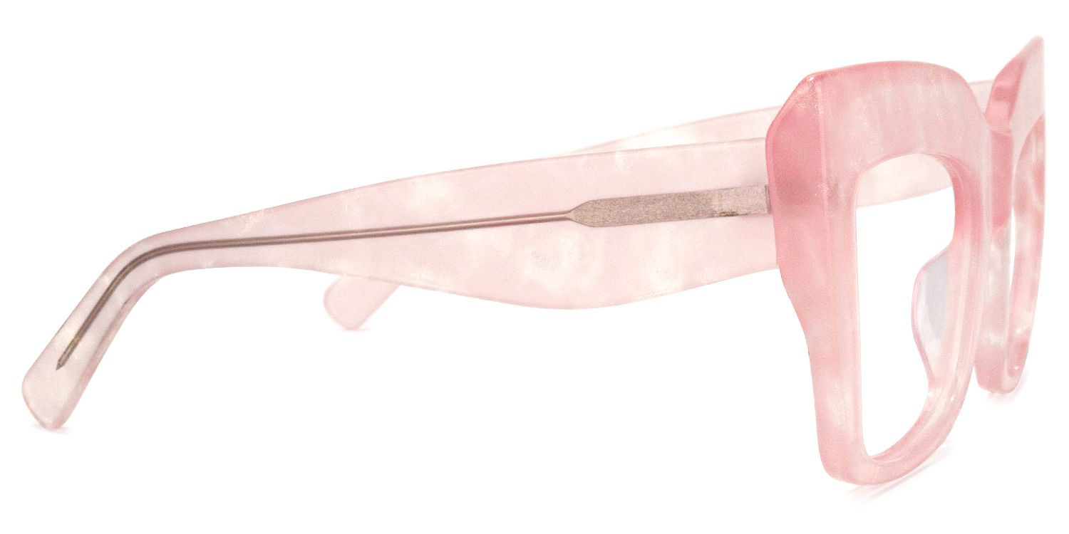 Charmaine Pink Pearlescent Glasses with Cat Eye Frame3