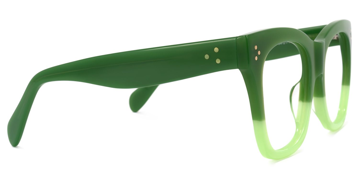 Tandy Rectangle Green Glasses | ZEELOOL Canada3