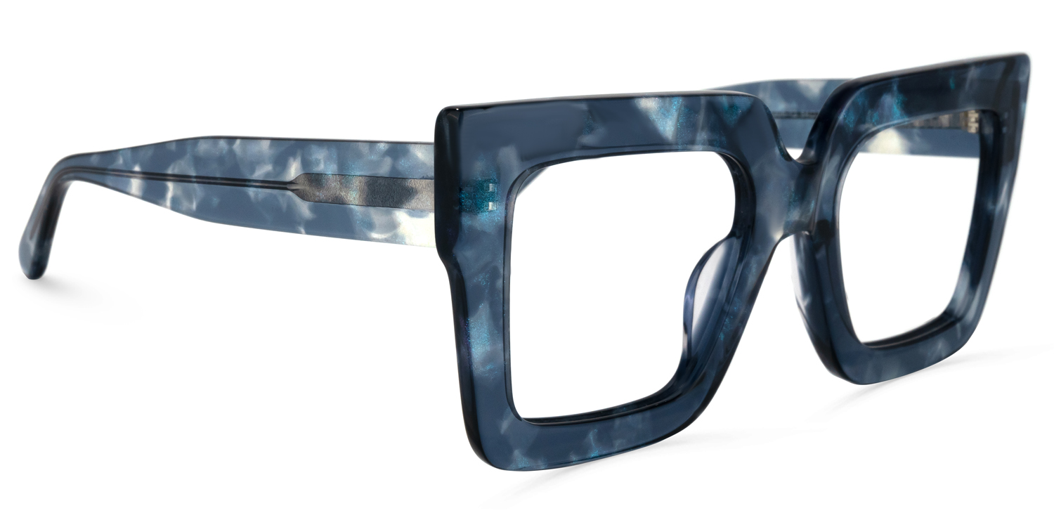 Brandon Square Dark-Blue Glasses | ZEELOOL Canada2