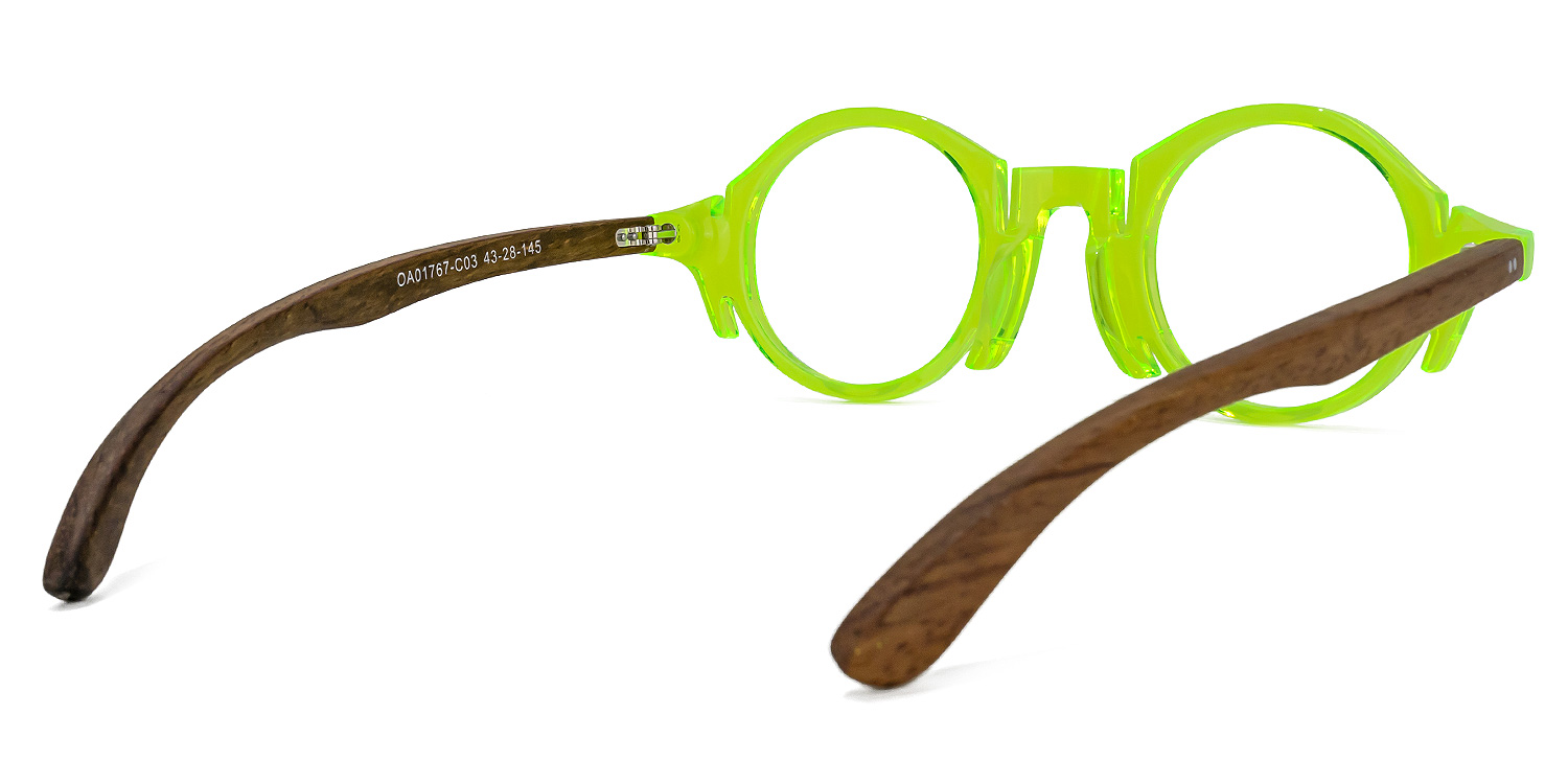 Charlie Round Green Glasses | ZEELOOL Canada4