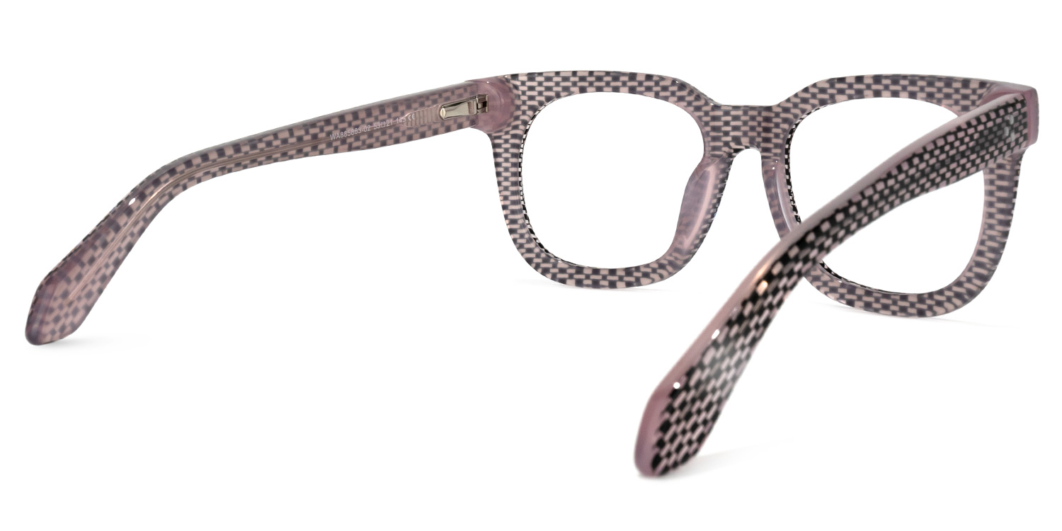 Crunch Square Black-Pink Glasses4