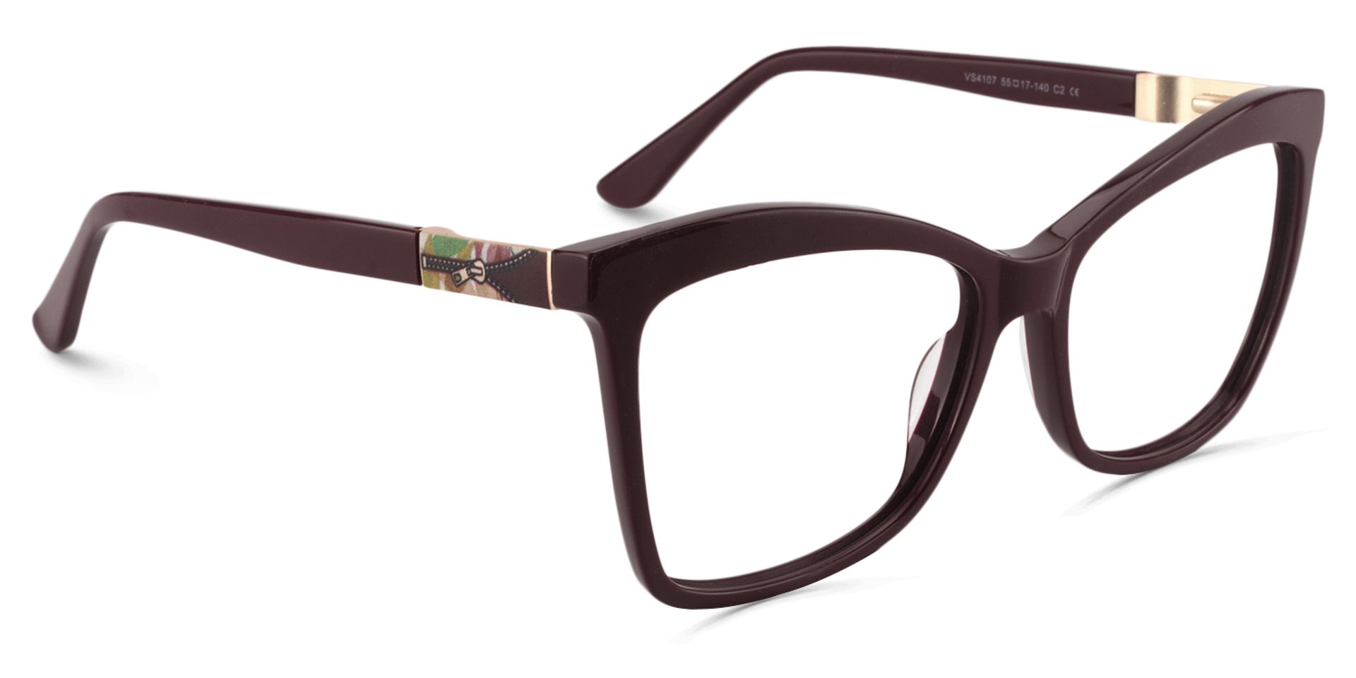 Butterfly Dark Red Glasses | ZEELOOL Canada2