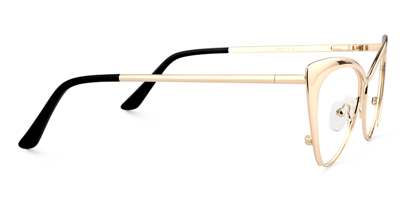 Ellen Cateye Gold Metal Frame Glasses for Women5
