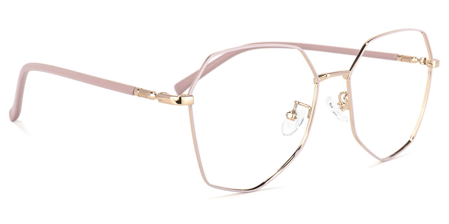 Bivins Geometric Pink Glasses | ZEELOOL Canada4