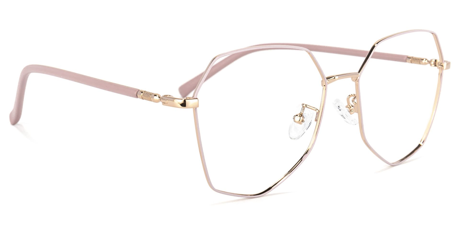 Bivins Geometric Pink Glasses | ZEELOOL Canada4