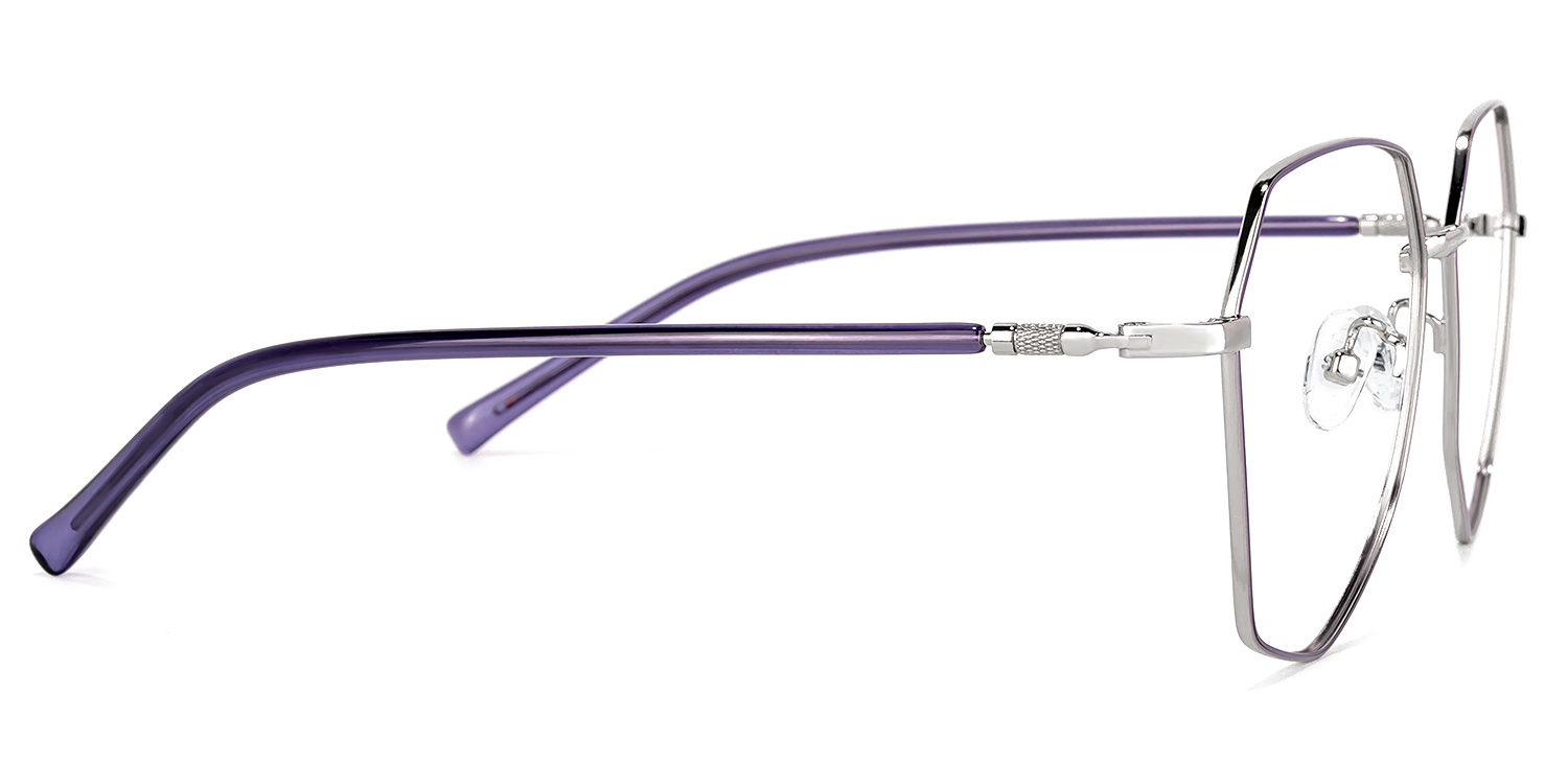 Bivins Geometric Purple Glasses | ZEELOOL Canada3