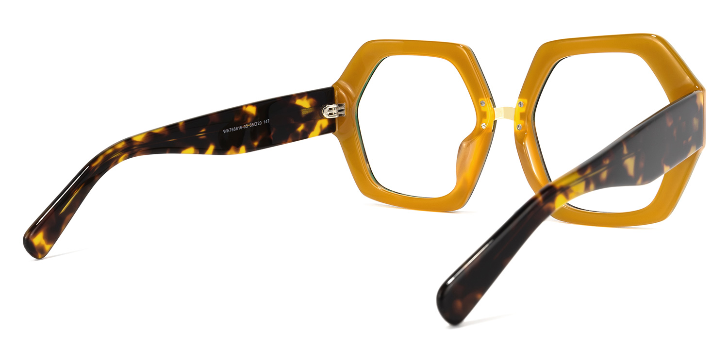 Otero Geometric Green-Floral Glasses | ZEELOOL Canada4