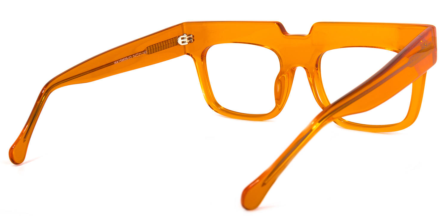 Travis Square Orange Glasses | ZEELOOL Canada3