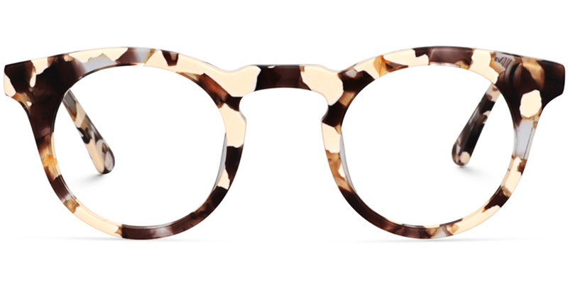 Round Light Tortoise Glasses0