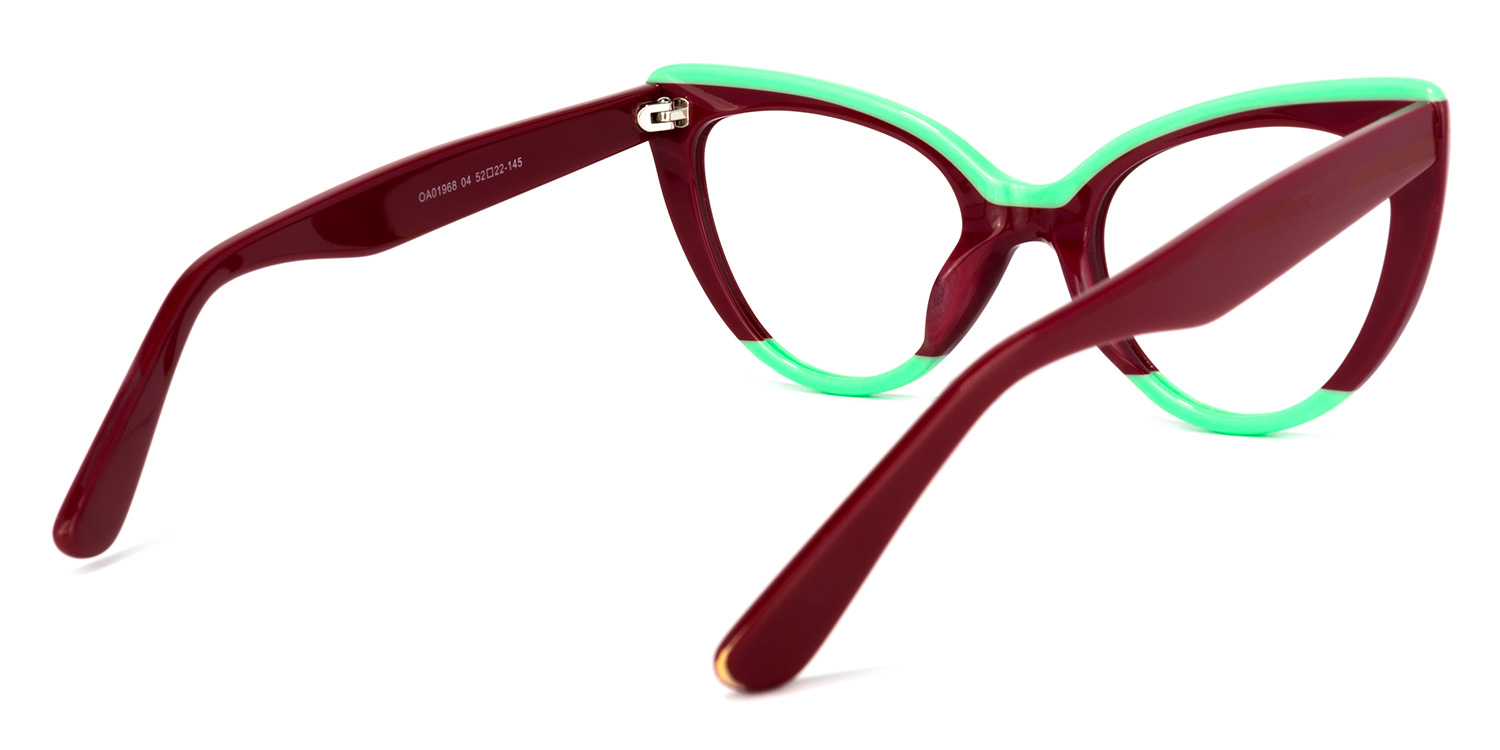 Claudette Cat Eye Burgundy Glasses | ZEELOOL Canada7