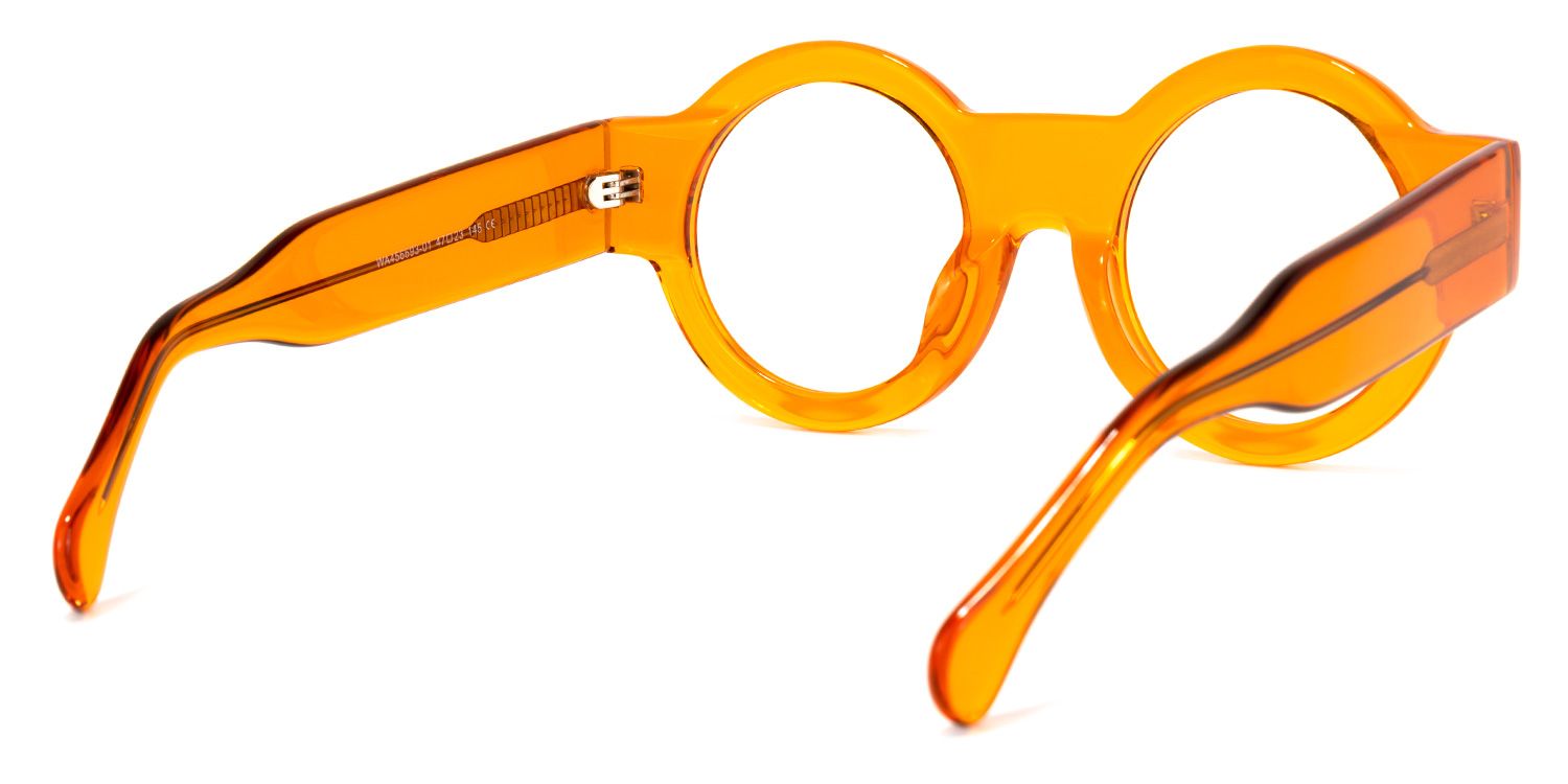 Hardnett Round Orange Glasses | ZEELOOL Canada4
