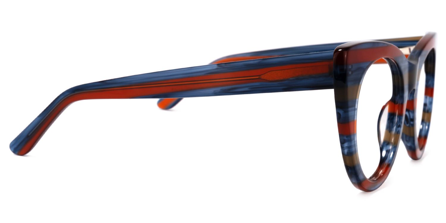 Aronia Cateye Blue-Red Glasses | ZEELOOL Canada3