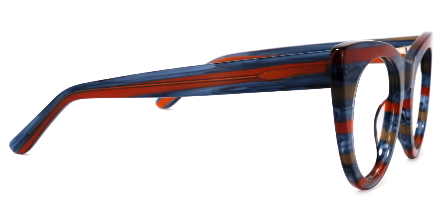 Aronia Cateye Blue-Red Glasses | ZEELOOL Canada3