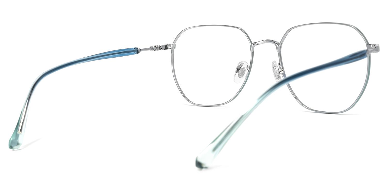 Veronica Geometric Blue Glasses | ZEELOOL Canada4