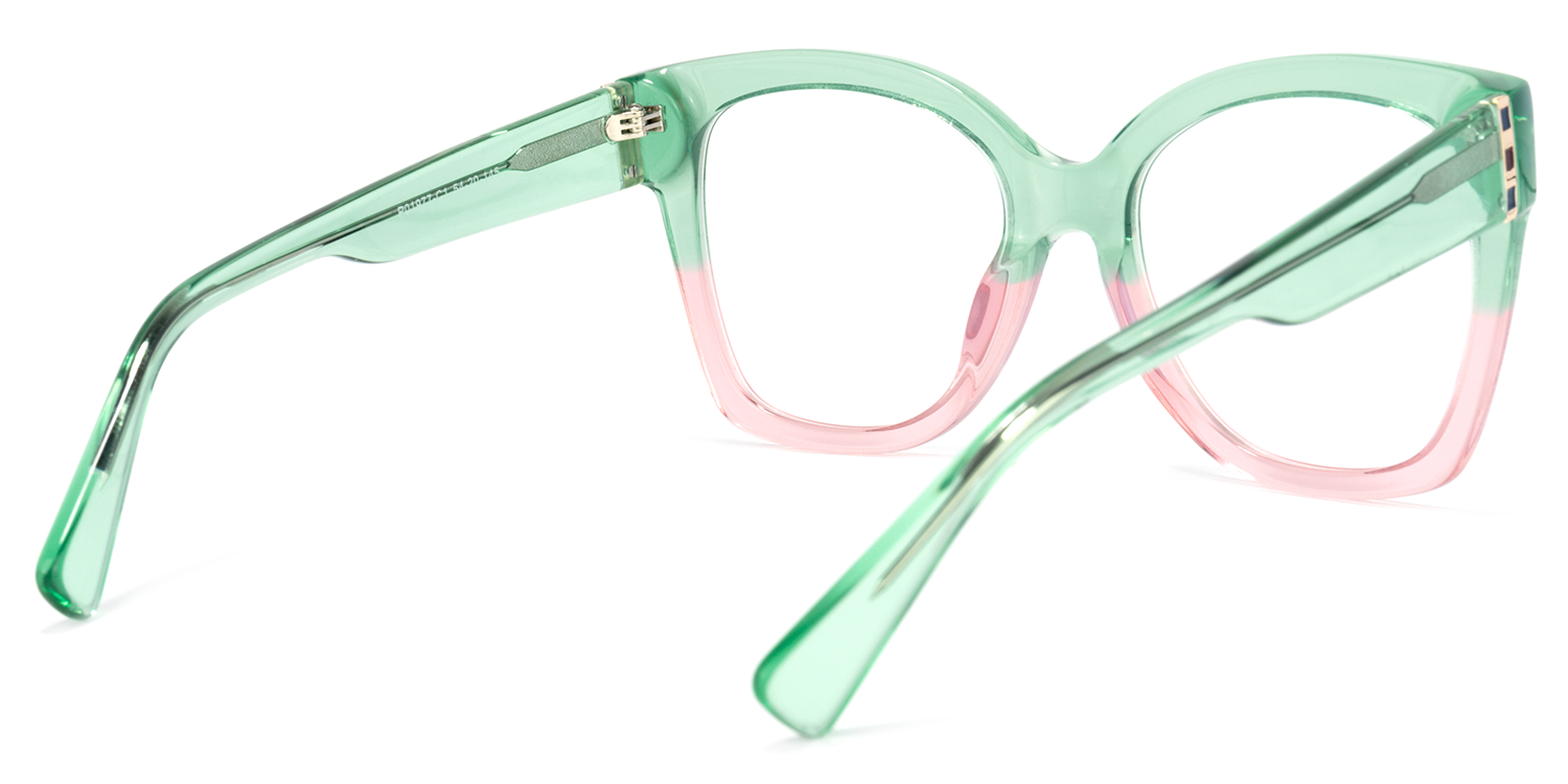 Tyson Square Green-Pink Glasses | ZEELOOL Canada4