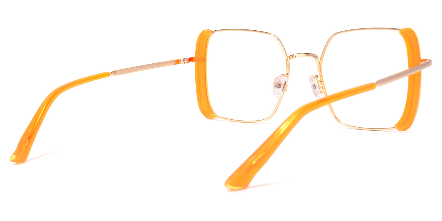 Joselyn Square Orange Glasses | ZEELOOL Canada4