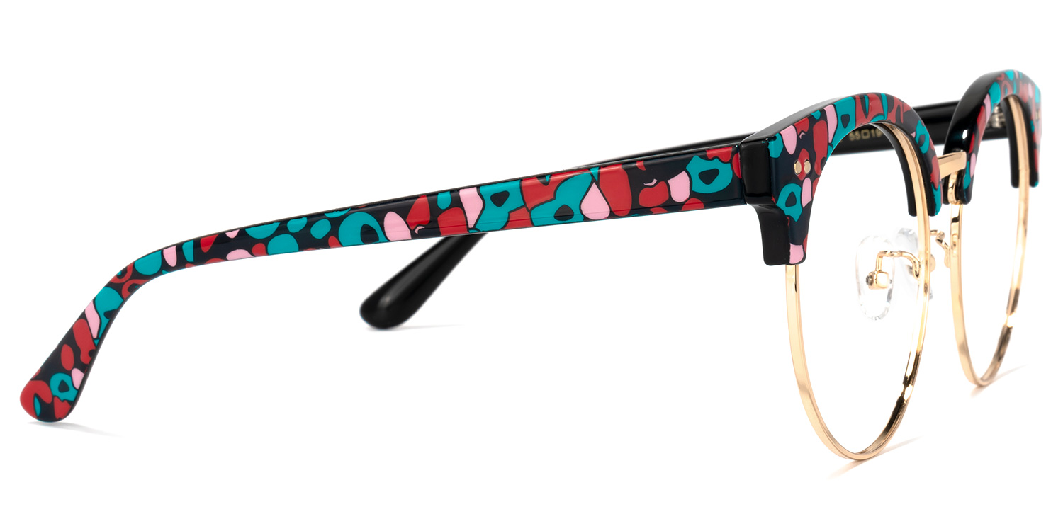 Tatiana Browline Floral Glasses2