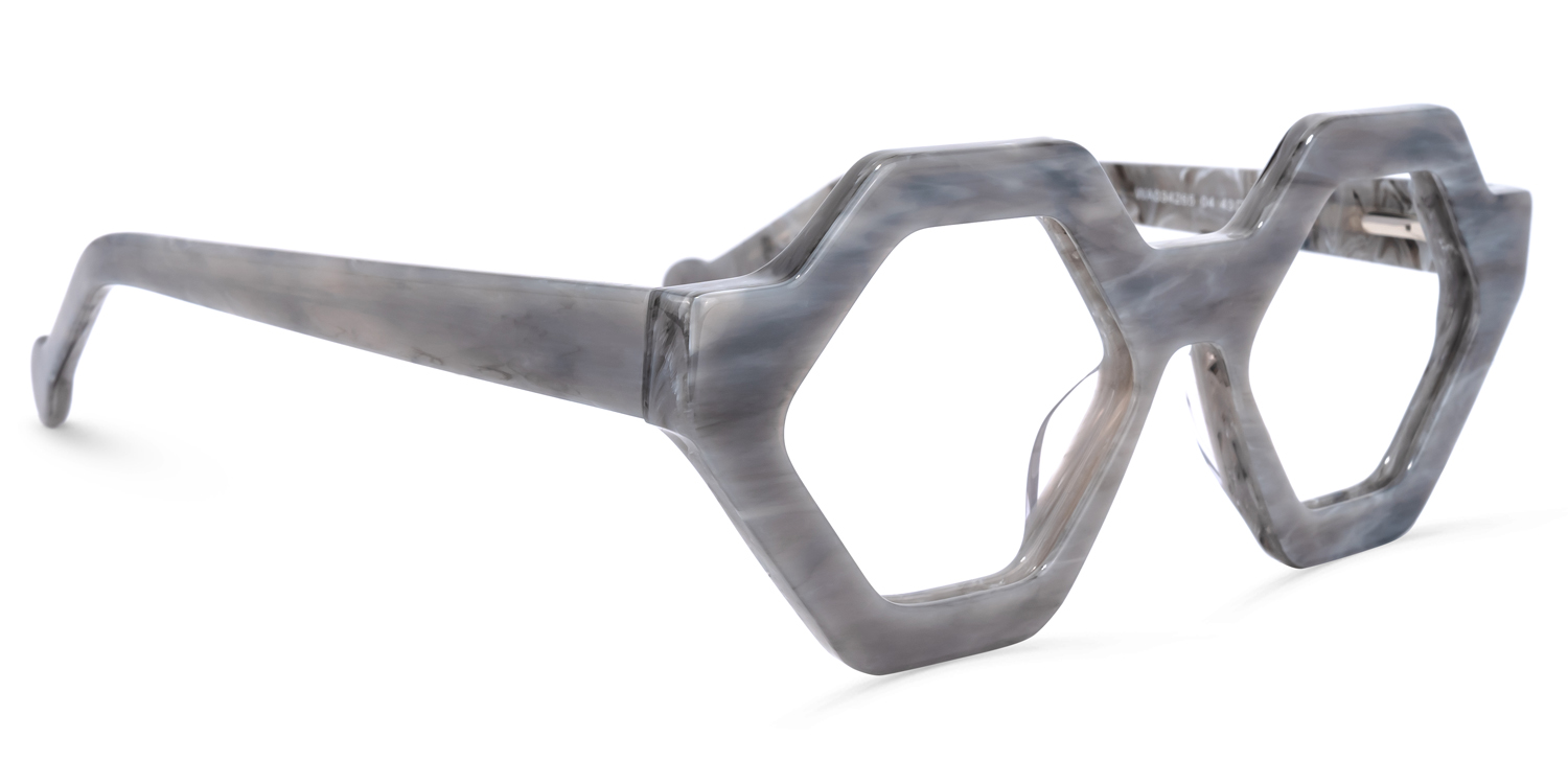 Barreto Geometric Gray Glasses2