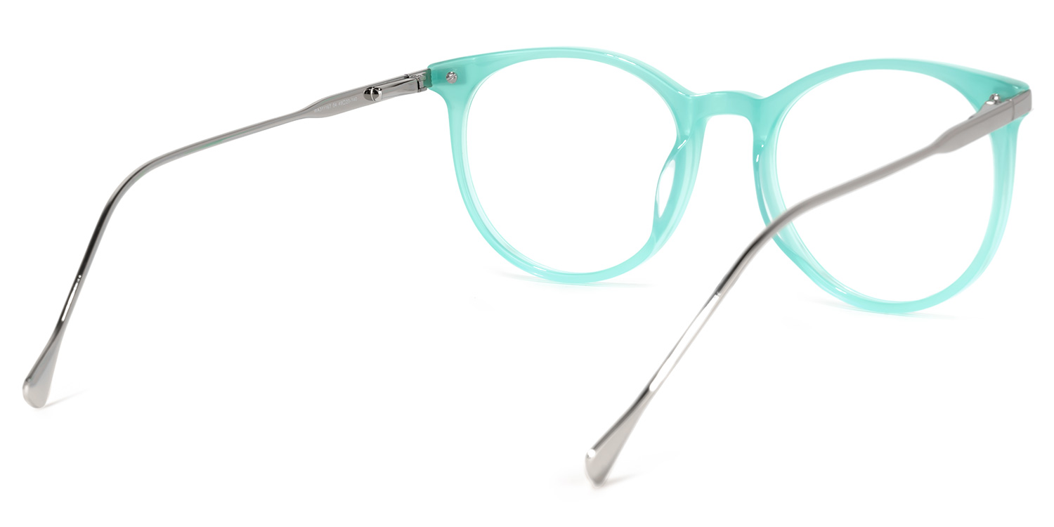Lenid Round Light-Green Glasses3