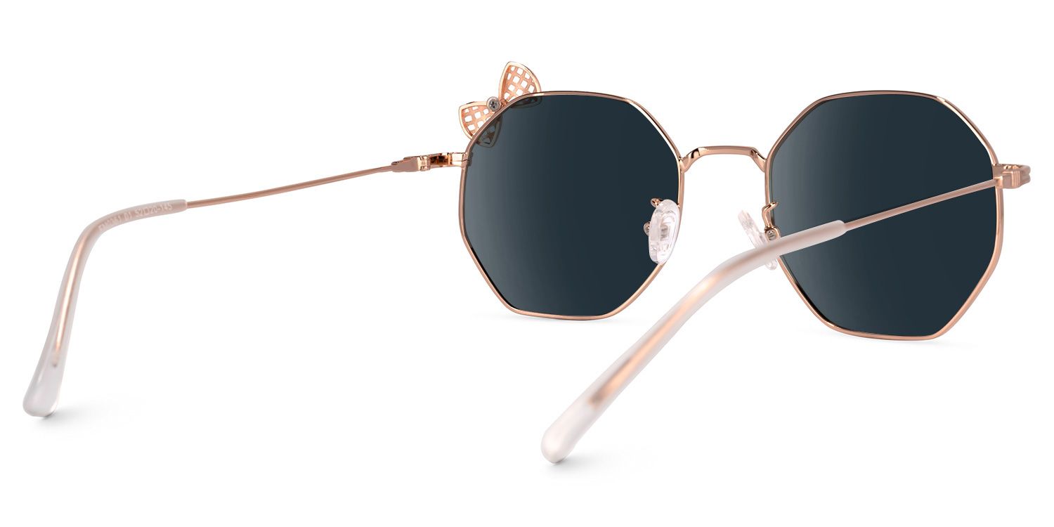 Kaitlyn Geometric Rose-Gold Sunglasses | ZEELOOL Canada3
