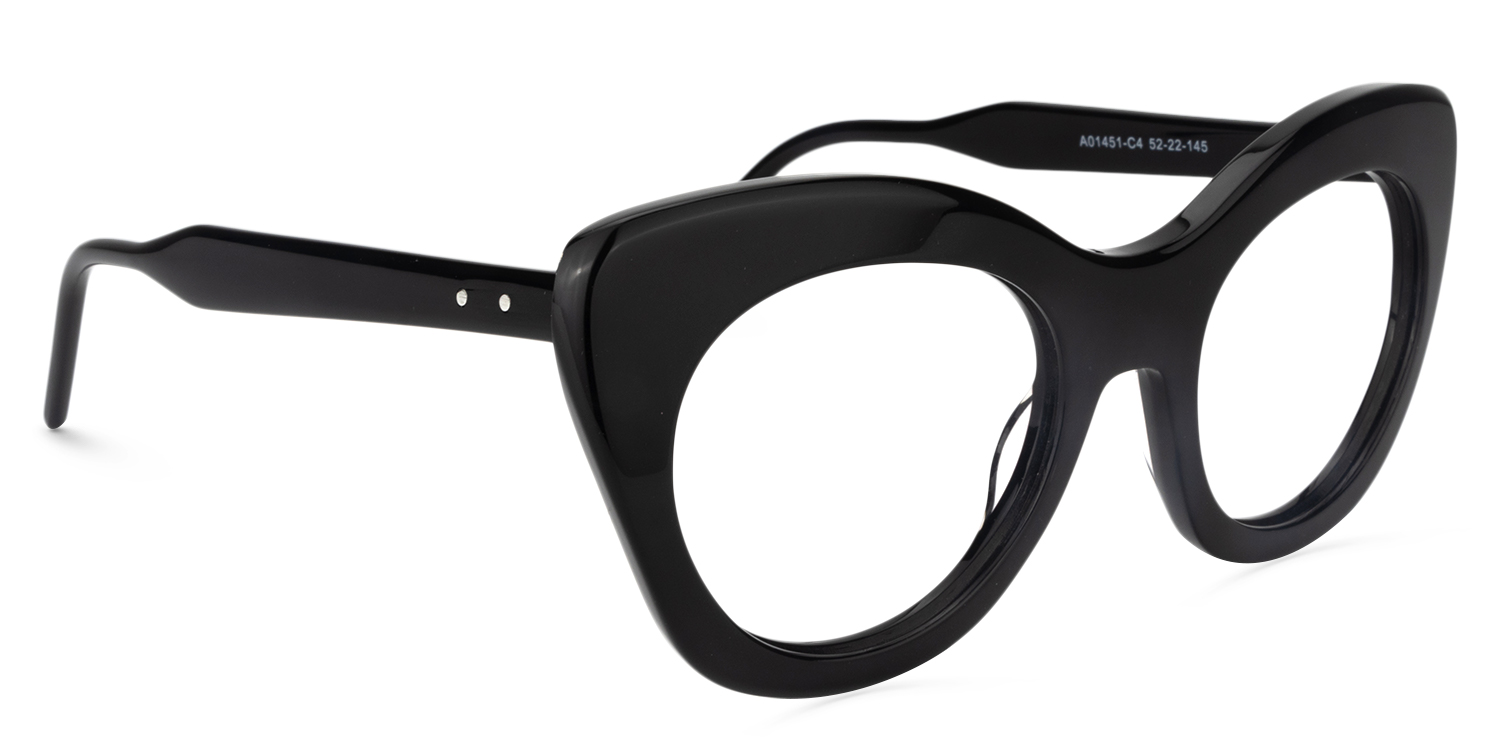 Cat-eye Black Glasses | ZEELOOL Canada3