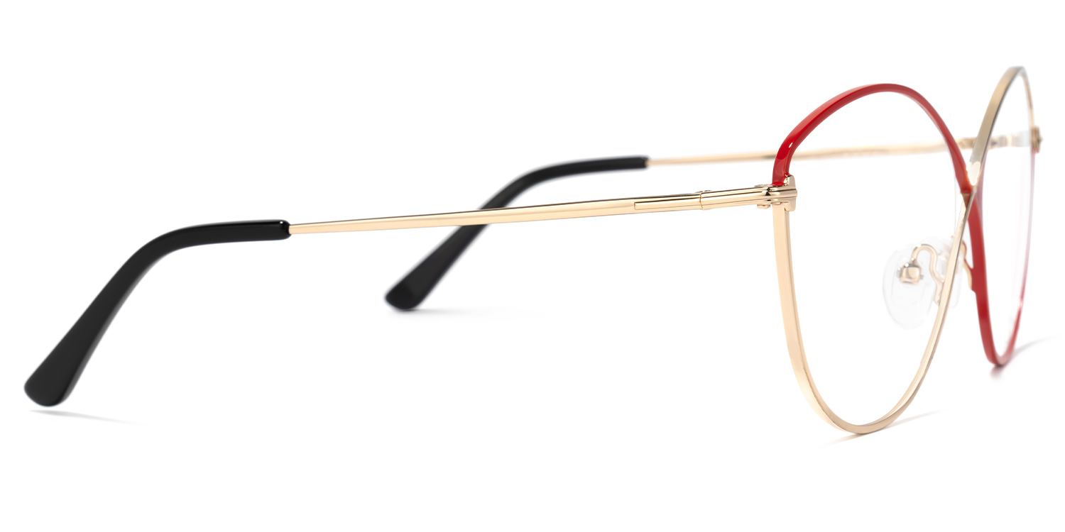 Garcia Geometric Red-Gold Glasses | ZEELOOL Canada2