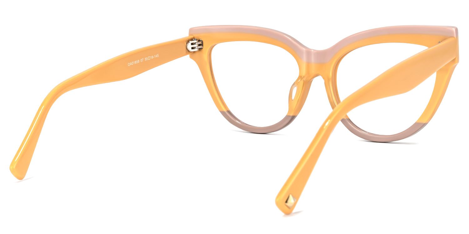 Cascata Cateye Earthy-Yellow Glasses | ZEELOOL Canada3