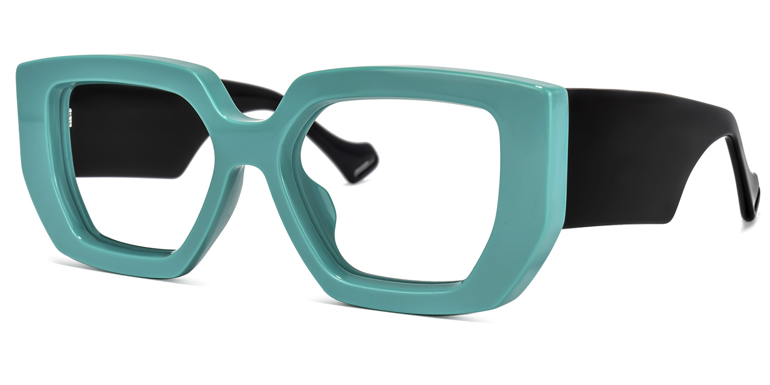 Reece Geometric Green Glasses | ZEELOOL Canada1