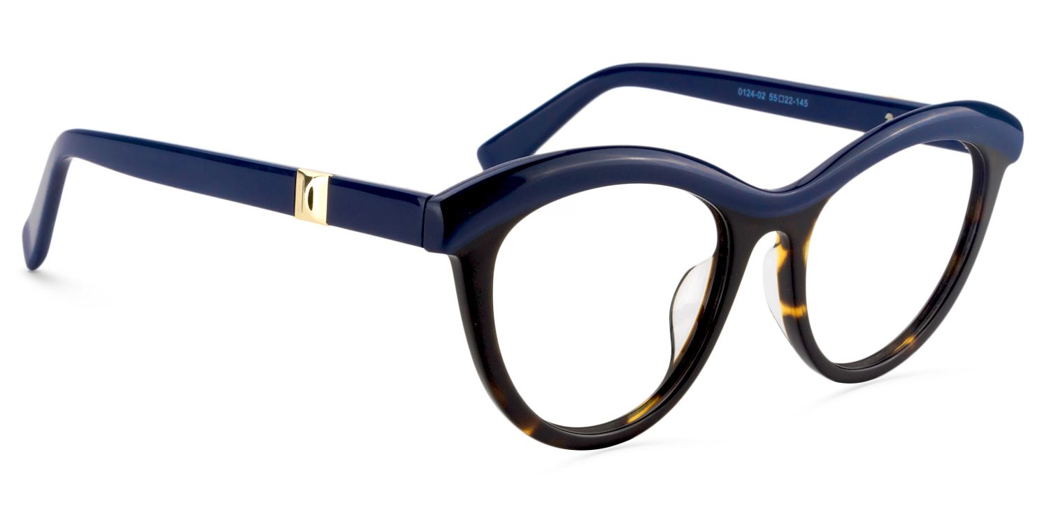 Cat Eye Blue Glasses | ZEELOOL Canada3