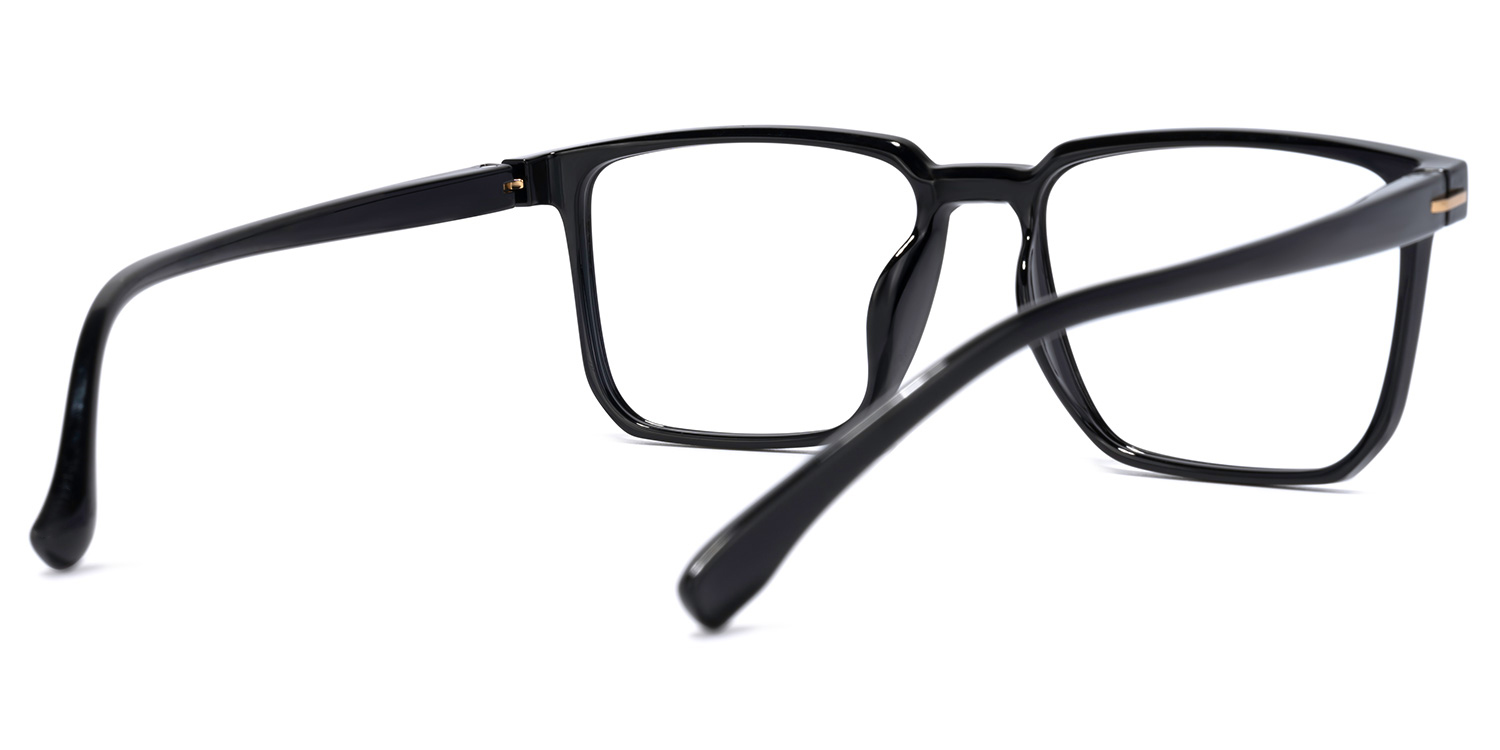 Zavala Rectangle Black Glasses | ZEELOOL Canada3