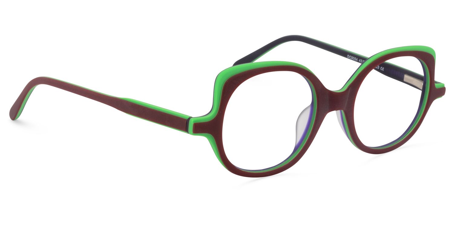 Round Dark-Red Glasses | ZEELOOL Canada3