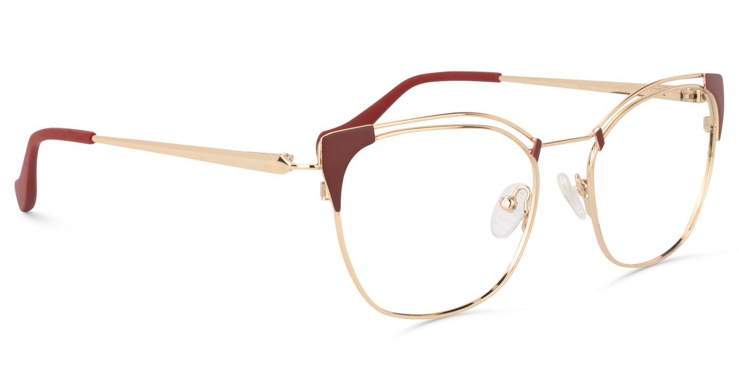 Cicero Square Dark-Red Glasses3