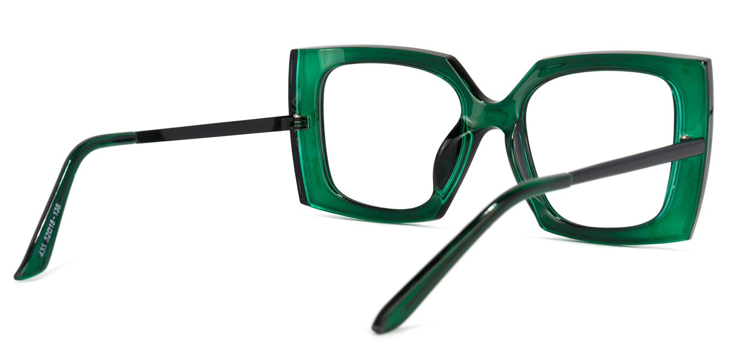 Landen Square Dark-Green Glasses | ZEELOOL Canada5