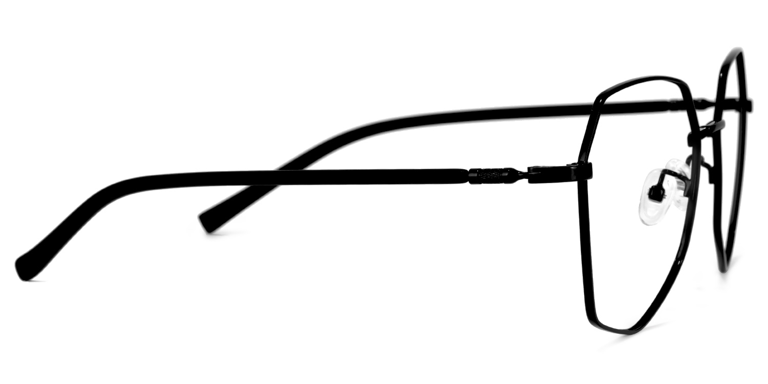 Crumpton Geometric Black Glasses | ZEELOOL Canada2