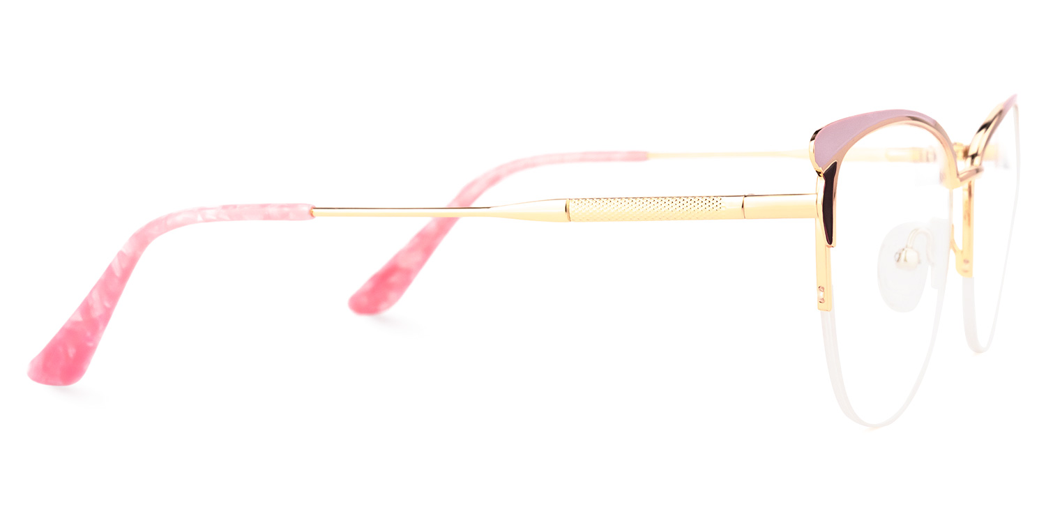Pendy Browline Pink Glasses | ZEELOOL Canada2