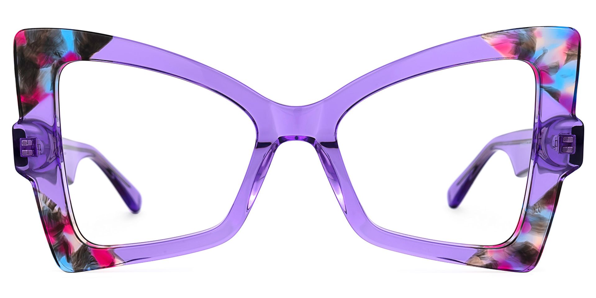 Joanie Geometric Purple Glasses | ZEELOOL Canada0