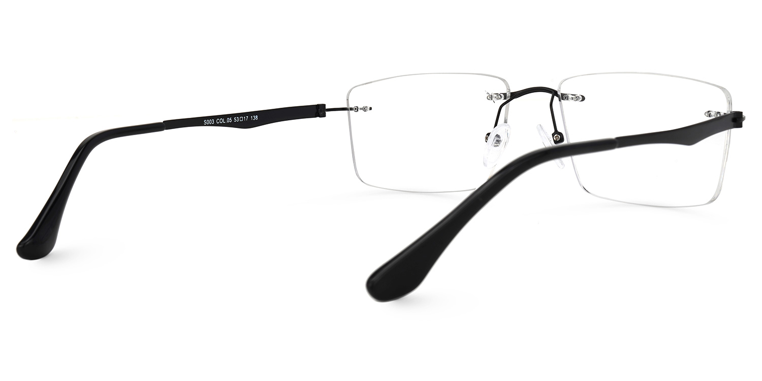 Hairston Square Black Glasses | ZEELOOL Canada3