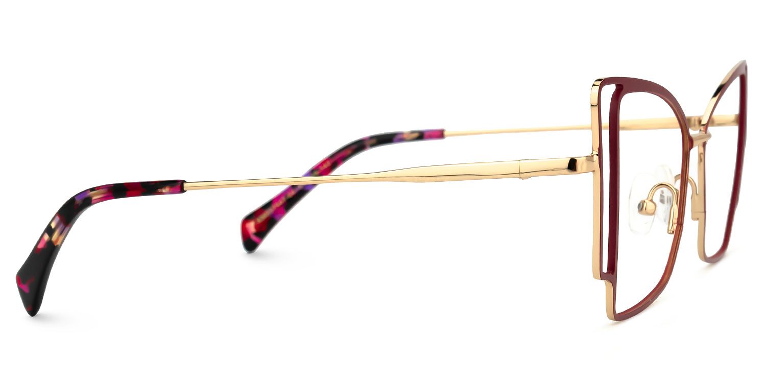 Tapacia Geometric Red Glasses | ZEELOOL Canada2