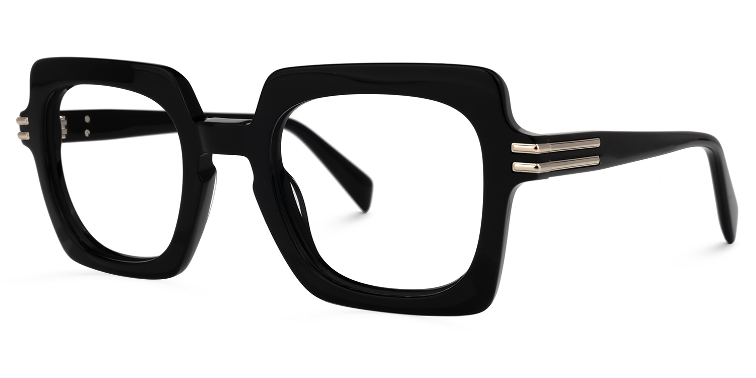 Nogueda Square Black Glasses | ZEELOOL Canada1