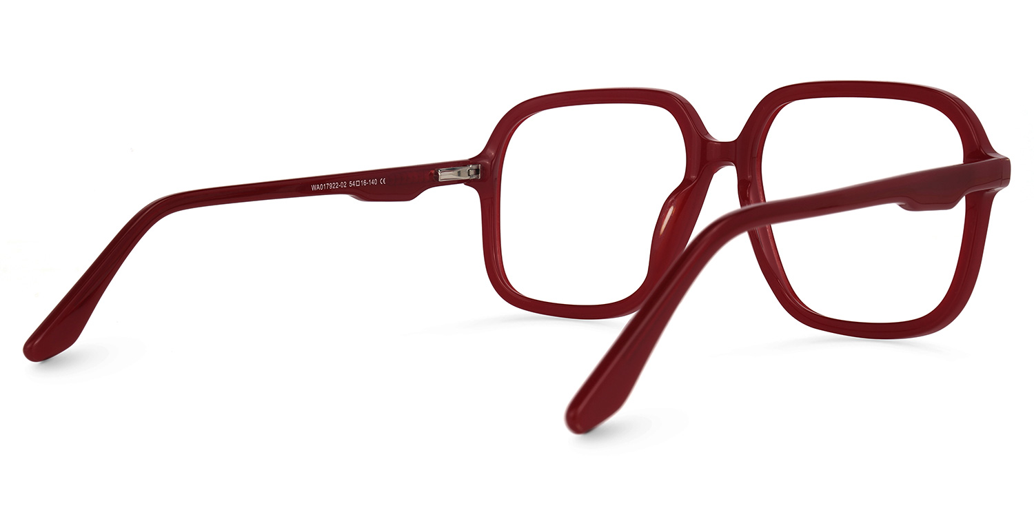 Caroline Square Red Glasses | ZEELOOL Canada3