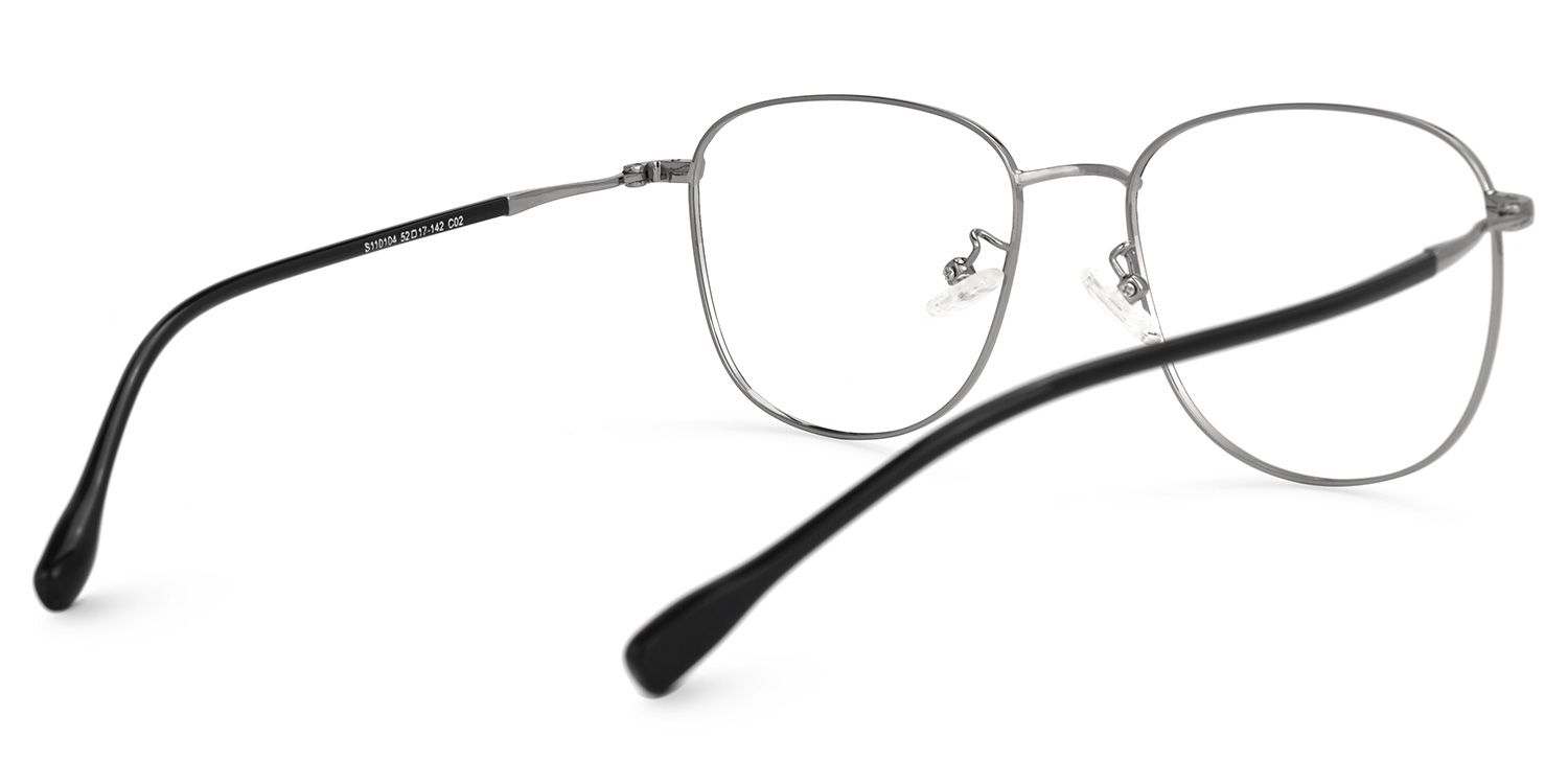 Navedo Square Black-Silver Glasses | ZEELOOL Canada3