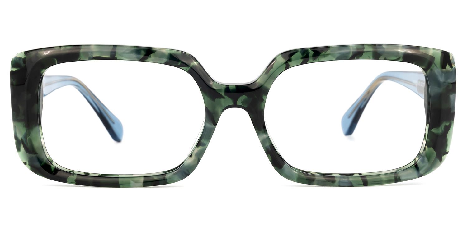 Jammie Rectangle Green-Tortoise Glasses | ZEELOOL Canada0