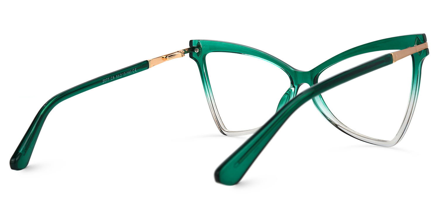 Cristina Geometric Green Glasses | ZEELOOL Canada3