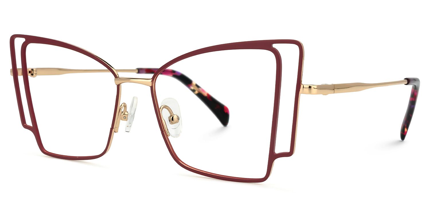 Tapacia Geometric Red Glasses | ZEELOOL Canada1